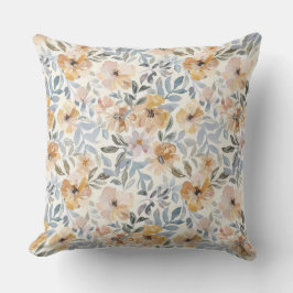 Almofada Boho Watercolor Floral Style Decor
