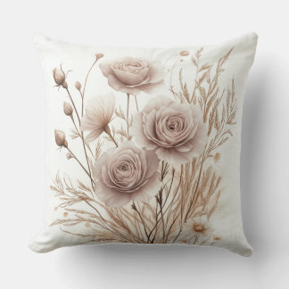 Almofada Boho Watercolor Floral Travesseiro decorativo - El