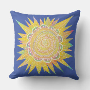 Almofada Boho Watercolor Sun por Cherie Art(c) 2021