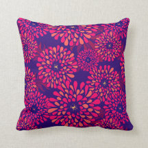 Boho Whimsical Floral Marinho Fuchsia