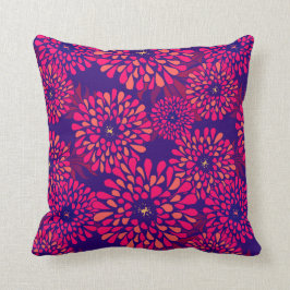 Almofada Boho Whimsical Floral Marinho Fuchsia