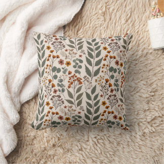 Almofada Boho Wildflowers and Eucalyptus Pattern