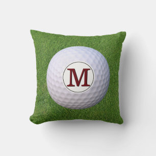 Almofada Bola de golfe Monograma Golfista Gramado Relva