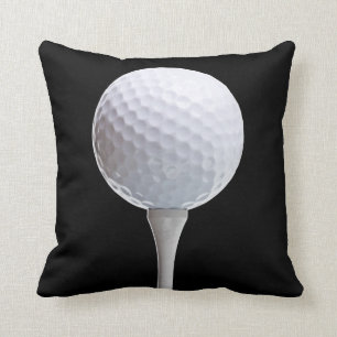 Almofada Bola de golfe & T no preto - modelo personalizado