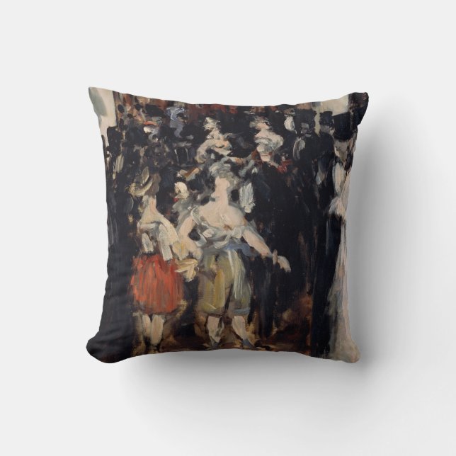 Almofada Bola mascarada na ópera por Edouard Manet (Frente)
