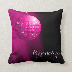 Almofada Bola personalizada glamoroso do disco do rosa