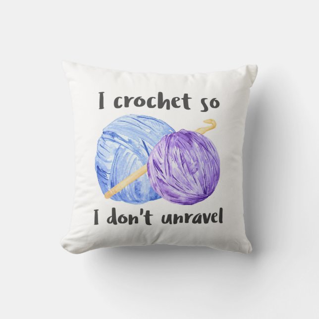 Almofada Bolas do Crochet do fio (Frente)