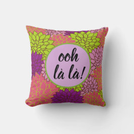 Almofada Bold Floral Ooh la!/ Monograma Púrpura Verde Rosa