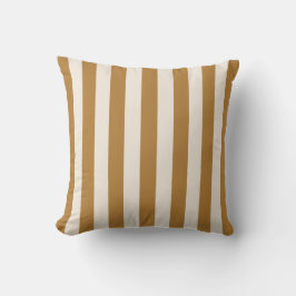 Almofada Bold Gold and Cream Stripe