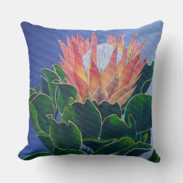 Almofada Bold King Protea | Hand-Painted Floral Art