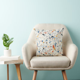 Almofada Bold Paint Splatter Abstract Pattern