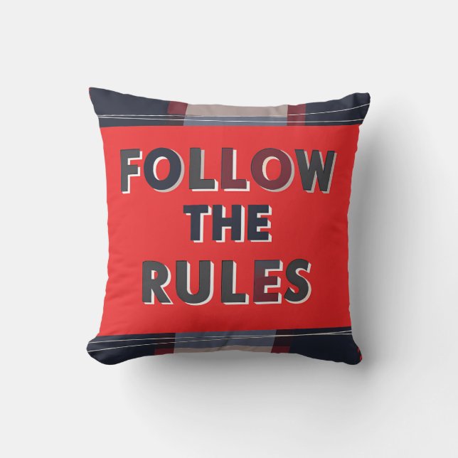 Almofada Bold Rules: A Clear, Striking Message (Frente)