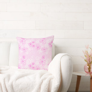Almofada Bolhas Florais De Mazipoodles - Branco Rosa