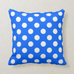 Almofada Bolinhas brancas de azul real<br><div class="desc">Bolinhas brancas de azul real</div>