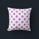 Almofada Bolinhas brancas e lilás<br><div class="desc">Bolinhas brancas e lilás</div>