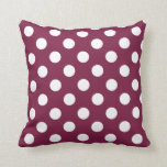 Almofada Bolinhas brancas em burgundy<br><div class="desc">Bolinhas brancas em burgundy</div>