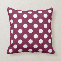 Bolinhas brancas em burgundy