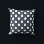 Almofada Bolinhas brancas em cinzas azuis<br><div class="desc">Bolinhas brancas em cinzas azuis</div>