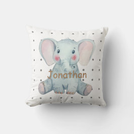 Almofada Bolinhas de elefantes fofinhos, fofinhos, azuis