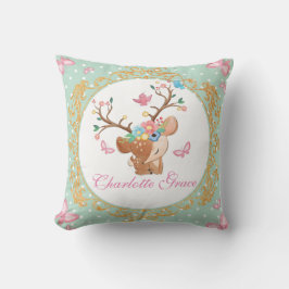 Almofada Bolinhas Personalizada de Cartoon de Reindeer