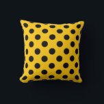 Almofada Bolinhas pretas em amarelo<br><div class="desc">Bolinhas pretas em amarelo</div>
