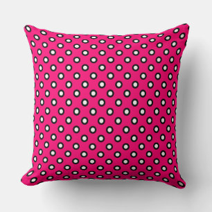 Almofada Bolinhas rosa quente Travesseiro decorativo exteri