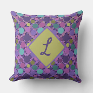 Almofada Bolinhas roxa Passion Boho Lattice