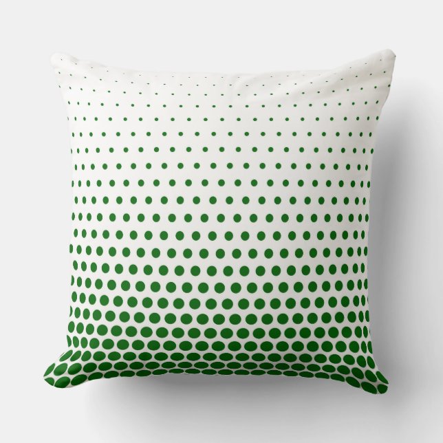 Almofada Bolinhas Verde Branco Moderno (Frente)