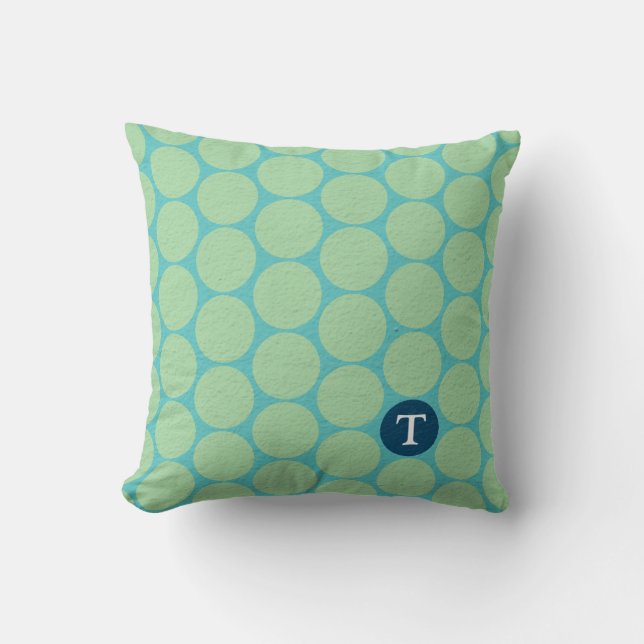 Almofada Bolinhas Verdes Chic Large Teal (Frente)