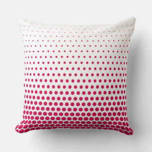 Almofada Bolinhas Vermelho Moderno Debian White