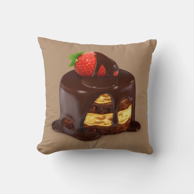 Almofada Bolo de Sorvete de Chocolate Delicioso (Frente)