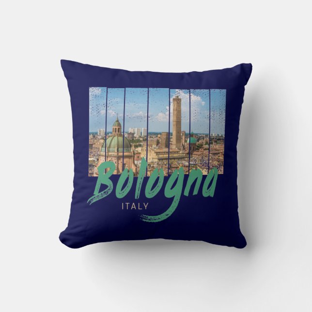 Almofada Bolonha Emilia-Romagna Itália vintage souvenir (Frente)