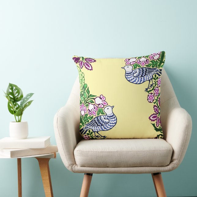 Almofada Bolotas de Flores de Arte Folclórica (Cadeira)