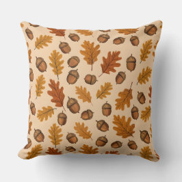 Almofada Bolotas e Folhas de Carvalho | Travesseiro decorat