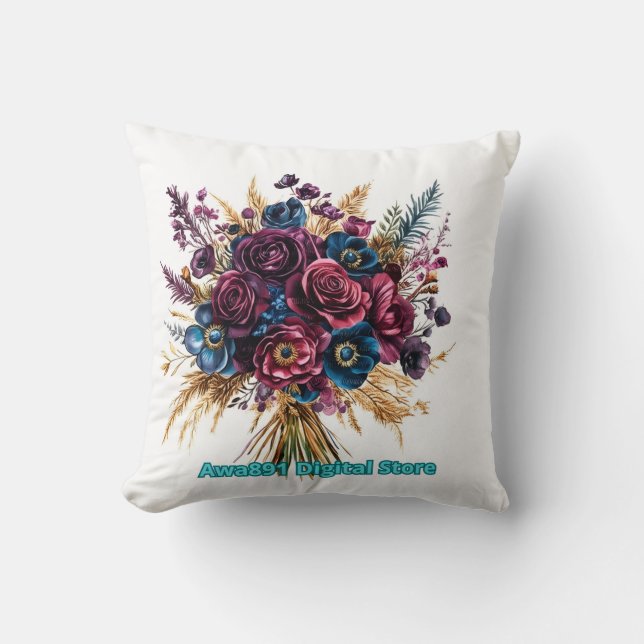 Almofada Bolsa de ombro monograma moderna (Frente)