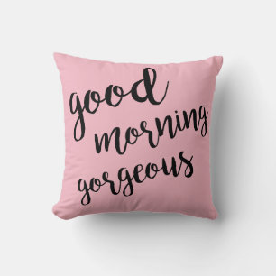 Almofada Bom dia belo Travesseiro decorativo rosa rosa