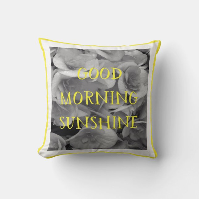 Almofada Bom dia luz do sol Travesseiro 16"X16" (Frente)