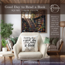 Bom dia para ler um Travesseiro decorativo de livr