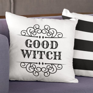 Almofada Bom Halloween Personalizado da Bruxa Branca