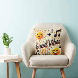 Almofada ☀️ + 🎶 = BOM Travesseiro decorativo VIBES