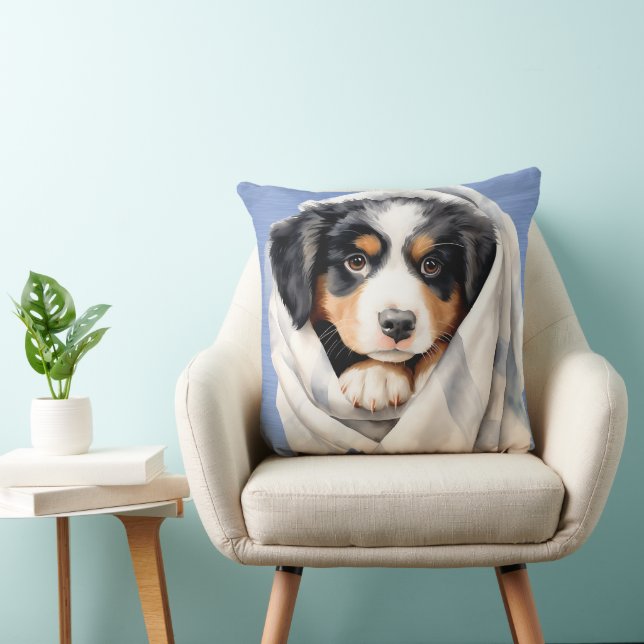 ALMOFADA BOMBA DE CACHORRO DA MONTANHA DE BERNESE SOB O COB (Cadeira)