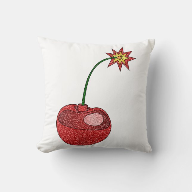 Almofada Bomba de Cherry com brilho (Frente)