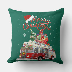 Almofada Bombeiros de Papai noel Sleigh Fireman