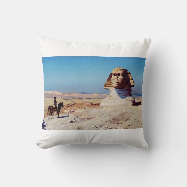 Almofada Bonaparte Diante da Esfinge por Jean-Leon Gerome (Frente)