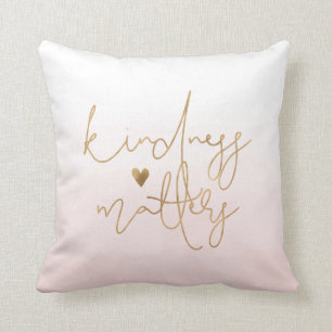 Almofada Bondade Inspiracional Importa Coração Dourado