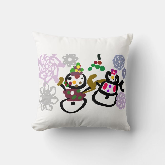 Almofada Bondeco de Neve e Mulher de Neve (Frente)