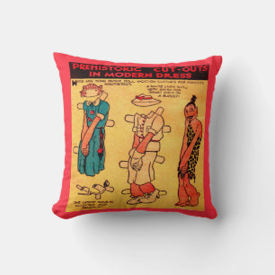 Almofada Boneca de papel em quadrinhos da década de 1930,