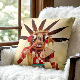 Almofada Boneca Kachina Estátua de Madeira Indígena America