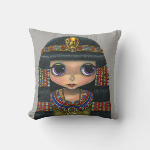 Almofada Boneca Rainha Cleópatra de Olhos Grandes Adoráveis