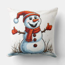 Boneco de Neve Alegre Vestido com Chapéu de Invern